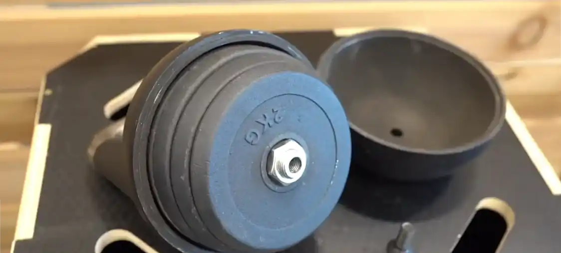 A range of weights in Bells Of Steel Adjustable Kettlebell.