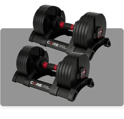 Core Fitness® Adjustable Dumbbell Weight Set - Take full advantage of a dumbbell gym with this adjustable weight set.