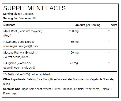CrazyBulk HGH-X2 Supplement Facts