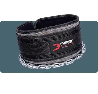 A product image for Dmoose dip belt for weightlifting.