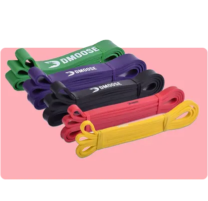 Boost workouts with Dmoose Resistance bands for dynamic muscle-building movements when want to do exercise in small space.
