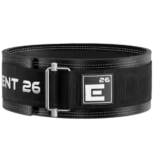 A product image for Element 26 Hybrid Leather Weightlifting Belt for men's and women's.