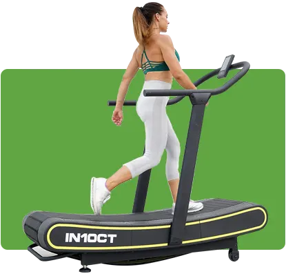 IN10CT (Intensity) Health Runner Curved Manual treadmill designed for high-intensity workouts.