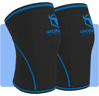 Iron Bull Strength 7mm Sleeves (Pair) for Weightlifting - Thick sleeves designed to stabilize knees under heavy loads.