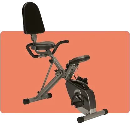 Experience a feature-packed Exerpeutic 400XL recumbent bike for a comprehensive workout.