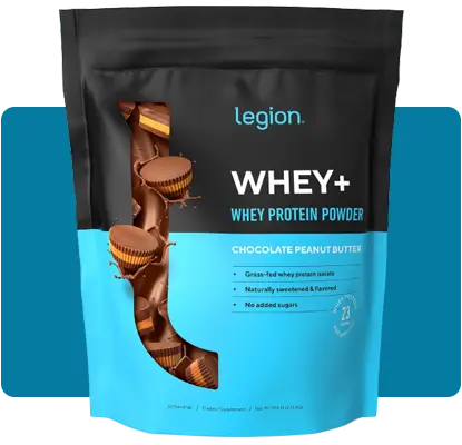 Best Natural Protein Powder for Weight Gain: LEGION Whey+ Protein Powder