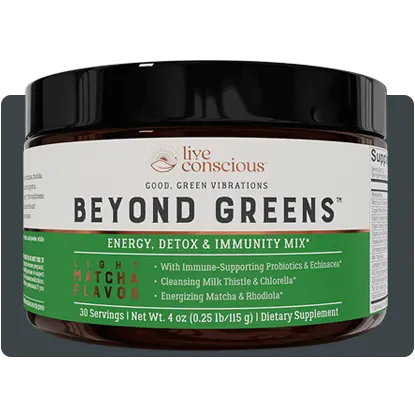 Boost nutrition and wellness from the ground up with Live Conscious Beyond Greens plant-based superfood blend.