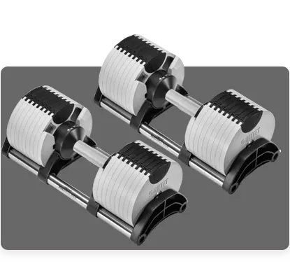 NÜOBELL Adjustable Dumbbells - Conveniently vary your weight training with these space-saving adjustable dumbbells.