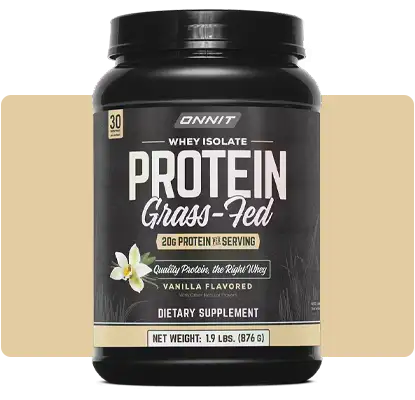 Onnit grass-fed pasture-raised whey concentrate for muscle building and performance.
