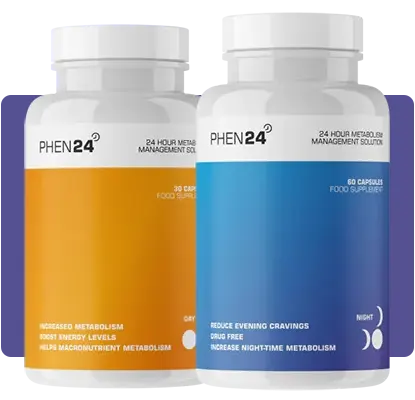 Phen24 diet pills uses a dual formula designed to burn fat day and night for around-the-clock weight loss support.