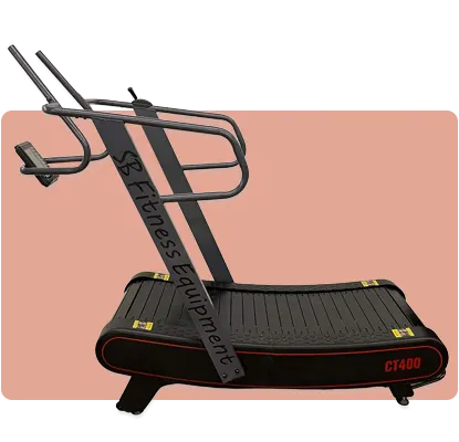 SB Fitness Equipment CT400 versatile curved treadmill suitable for various fitness routines.