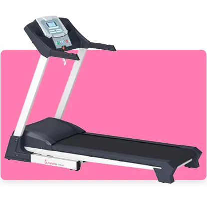 Sunny Health & Fitness full-size treadmill for cardio workouts indoors.