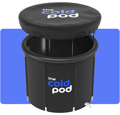 Step into icy comfort with The Cold Pod portable and convenient cold plunge option.