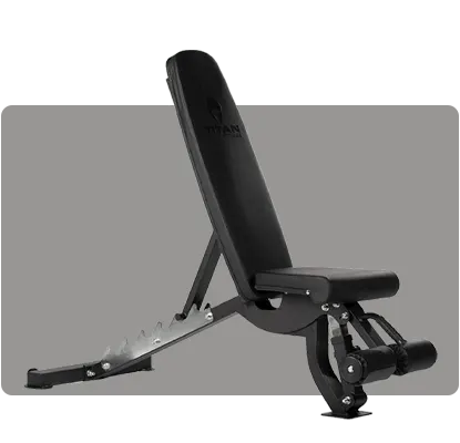 A product image for Titan Fitness Single Post Adjustable FID Bench