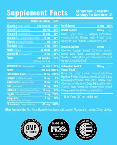 WOWMD NutriMax Essentials Supplement Facts